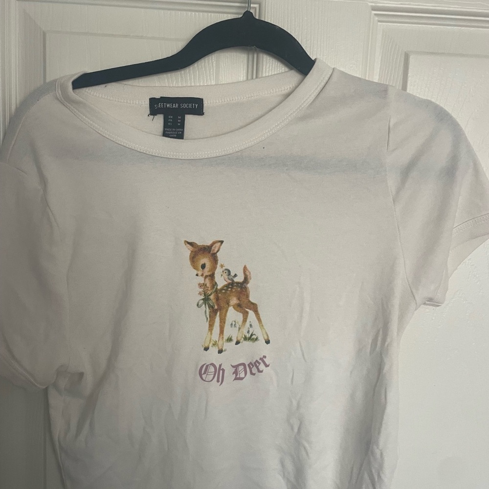 Streetwear Society White Bambi Short Sleeve Tee